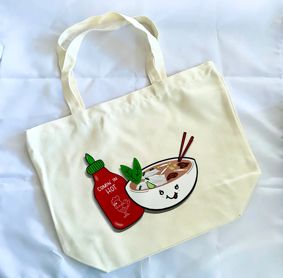 Pho and Sriracha Canvas Tote Bag