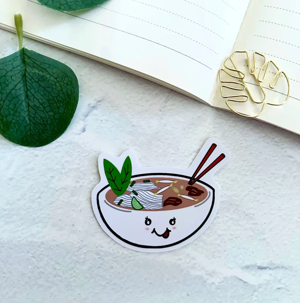 Happy as Pho Die Cut Sticker