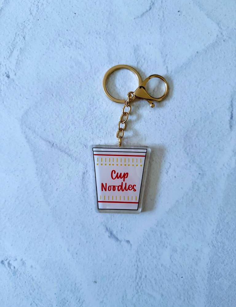 Cup Noodles Epoxy Keychain