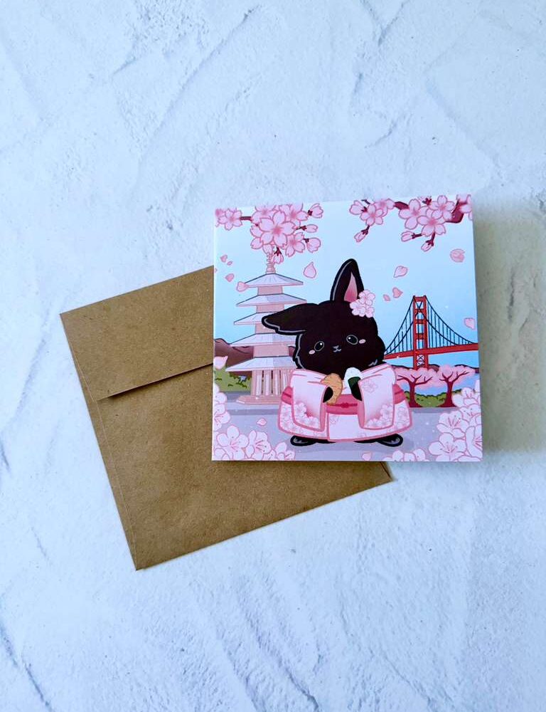 Tin Tin Kimono Jtown Blank Greeting Card