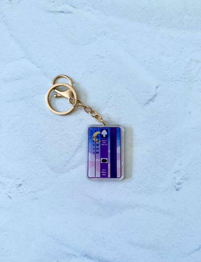 Celestial BART Ticket Epoxy Keychain