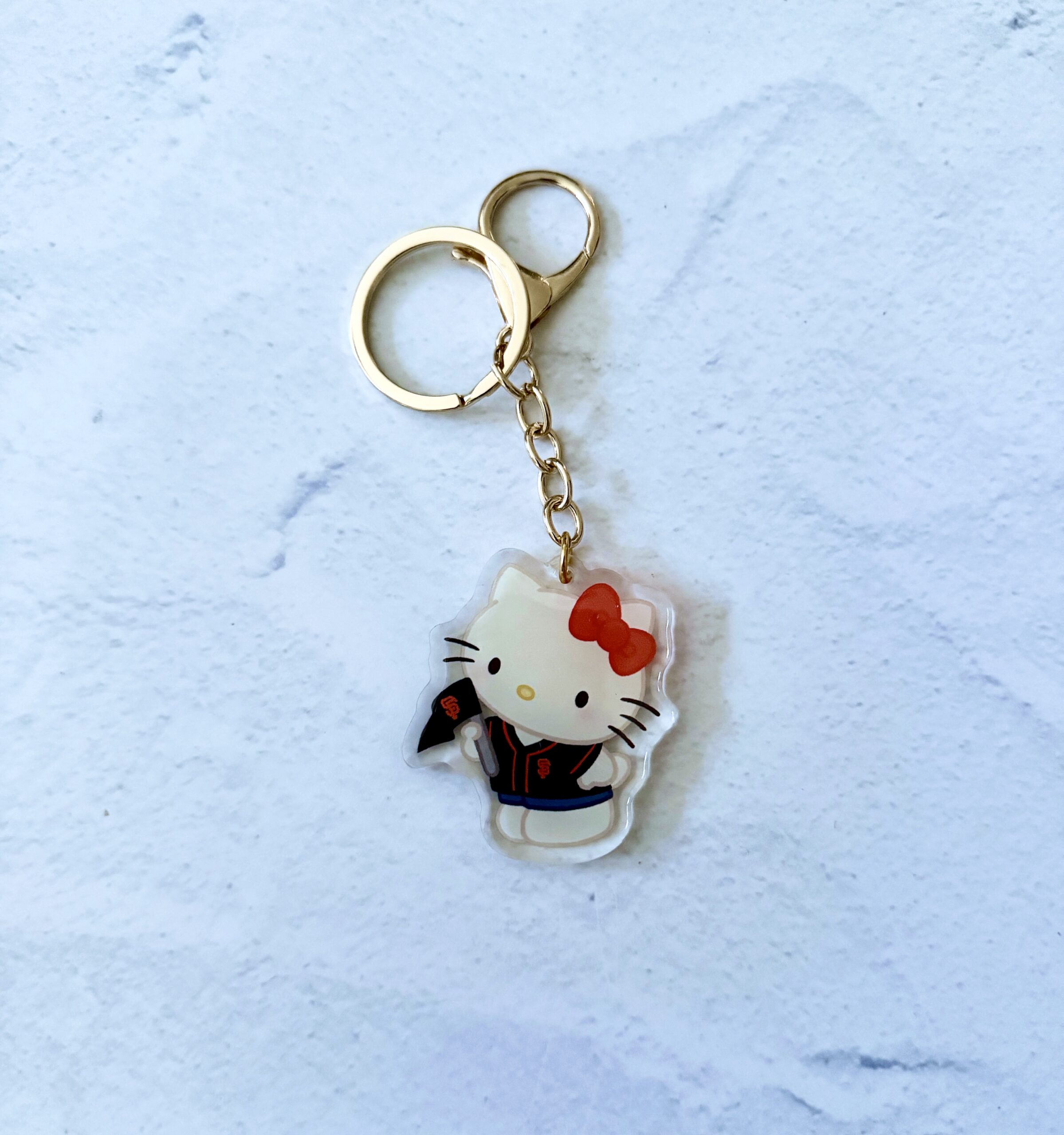 SF Giants Kitty Epoxy Keychain