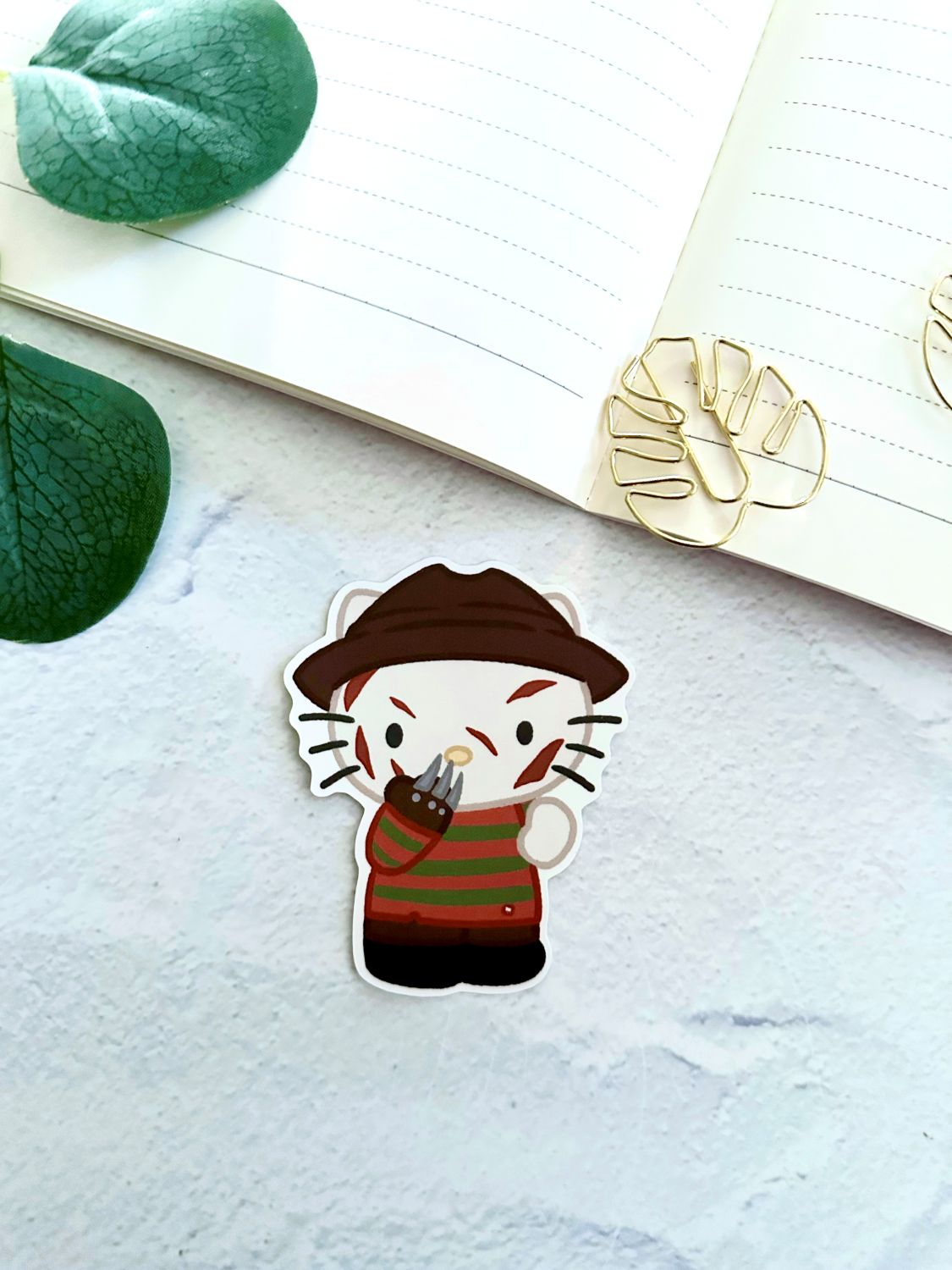 Killer Nightmare Kitty Cat Die Cut Sticker