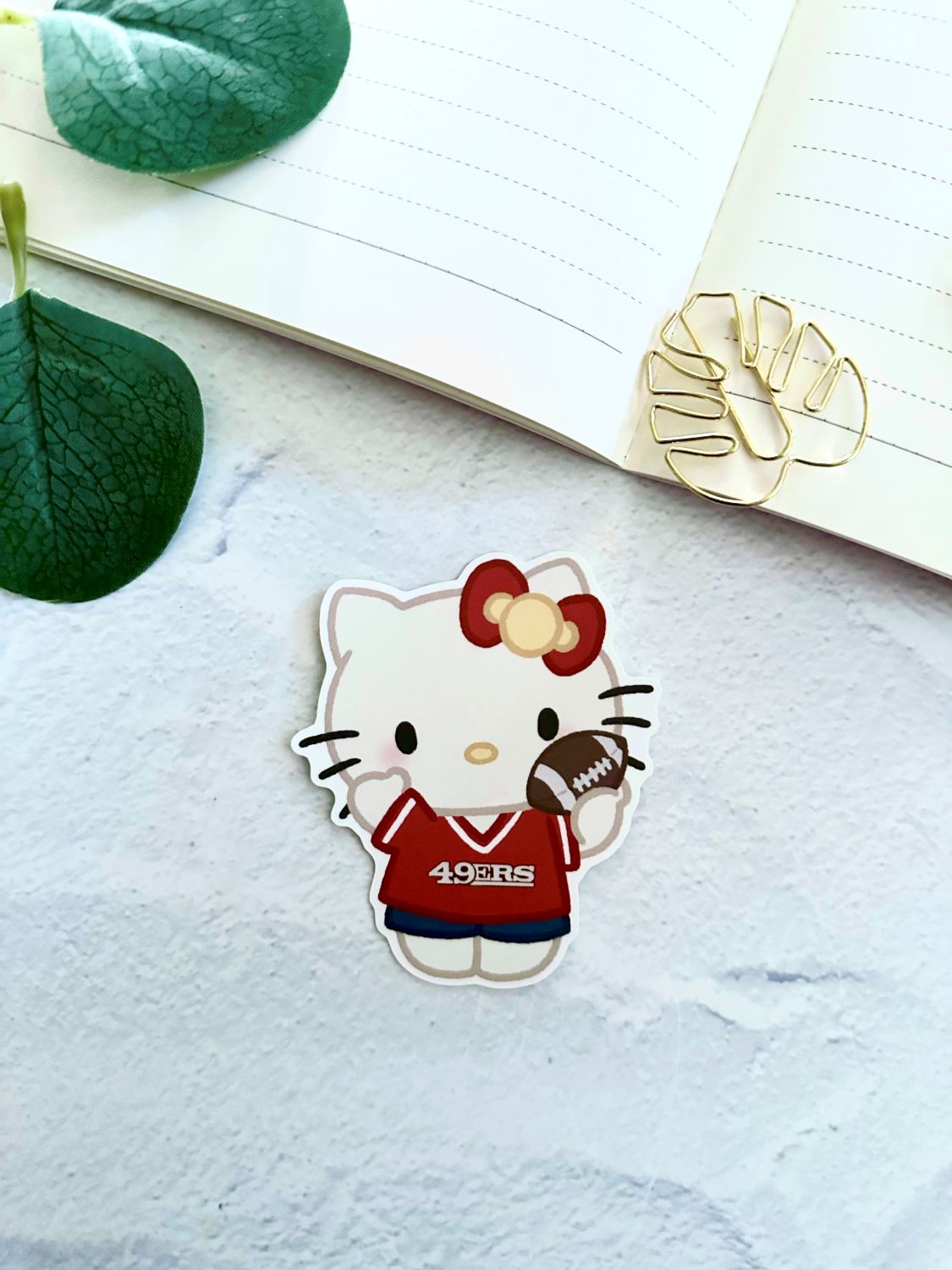 49ers Kitty Cat Die Cut Sticker