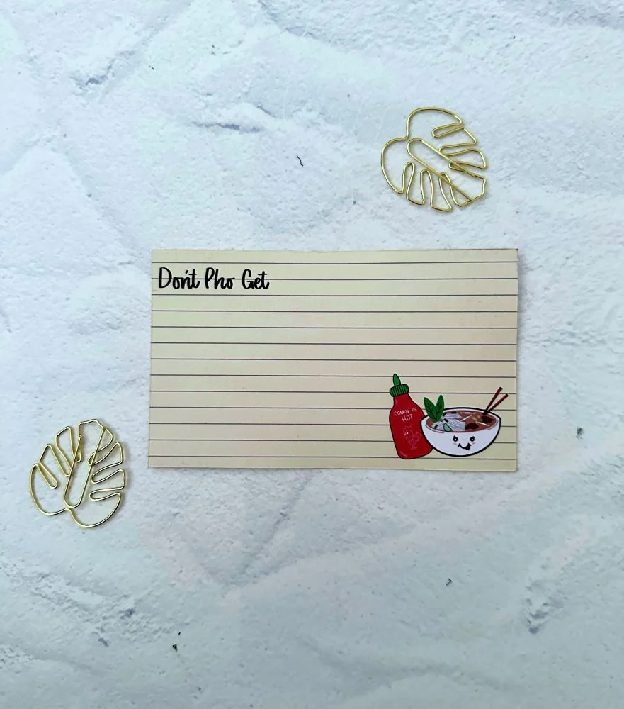 Don’t Pho Get Note Cards Set of 50