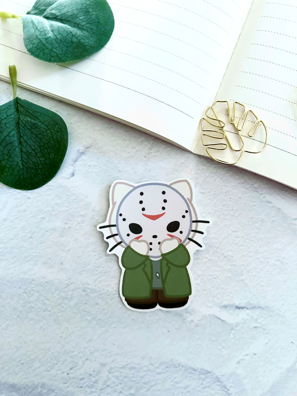 Jason V Kitty Cat Die Cut Sticker