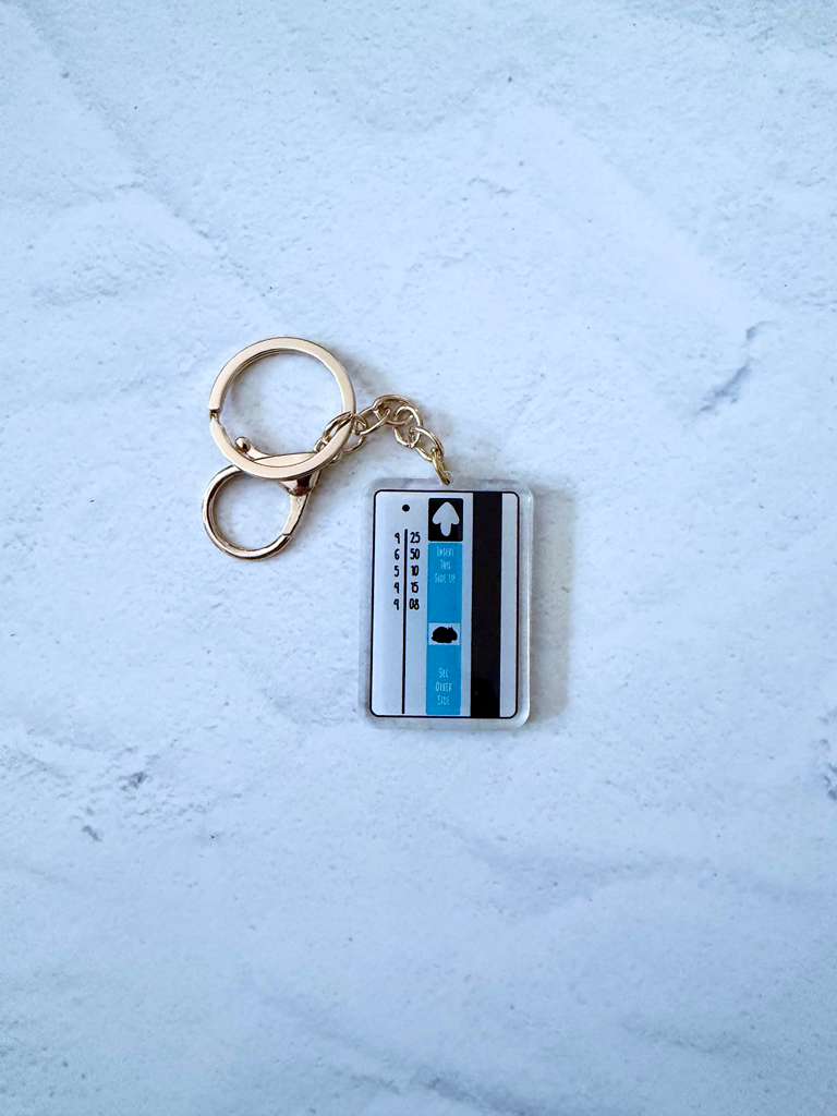 OG BART Ticket Epoxy Keychain