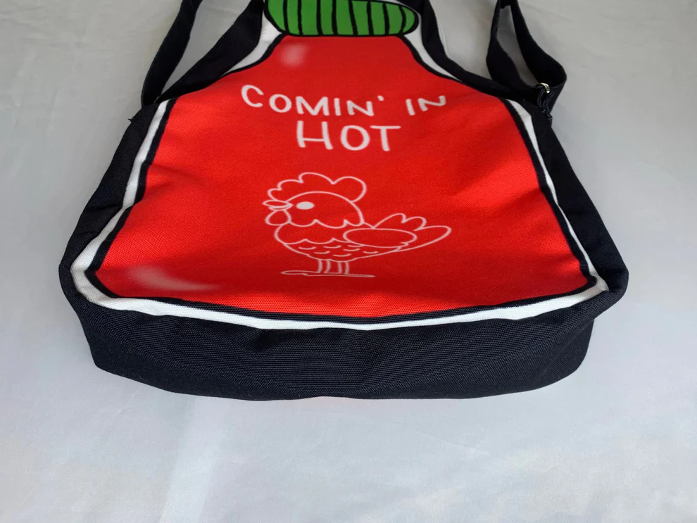 Sriracha Bottle Shaped Tote Bag - Image 3