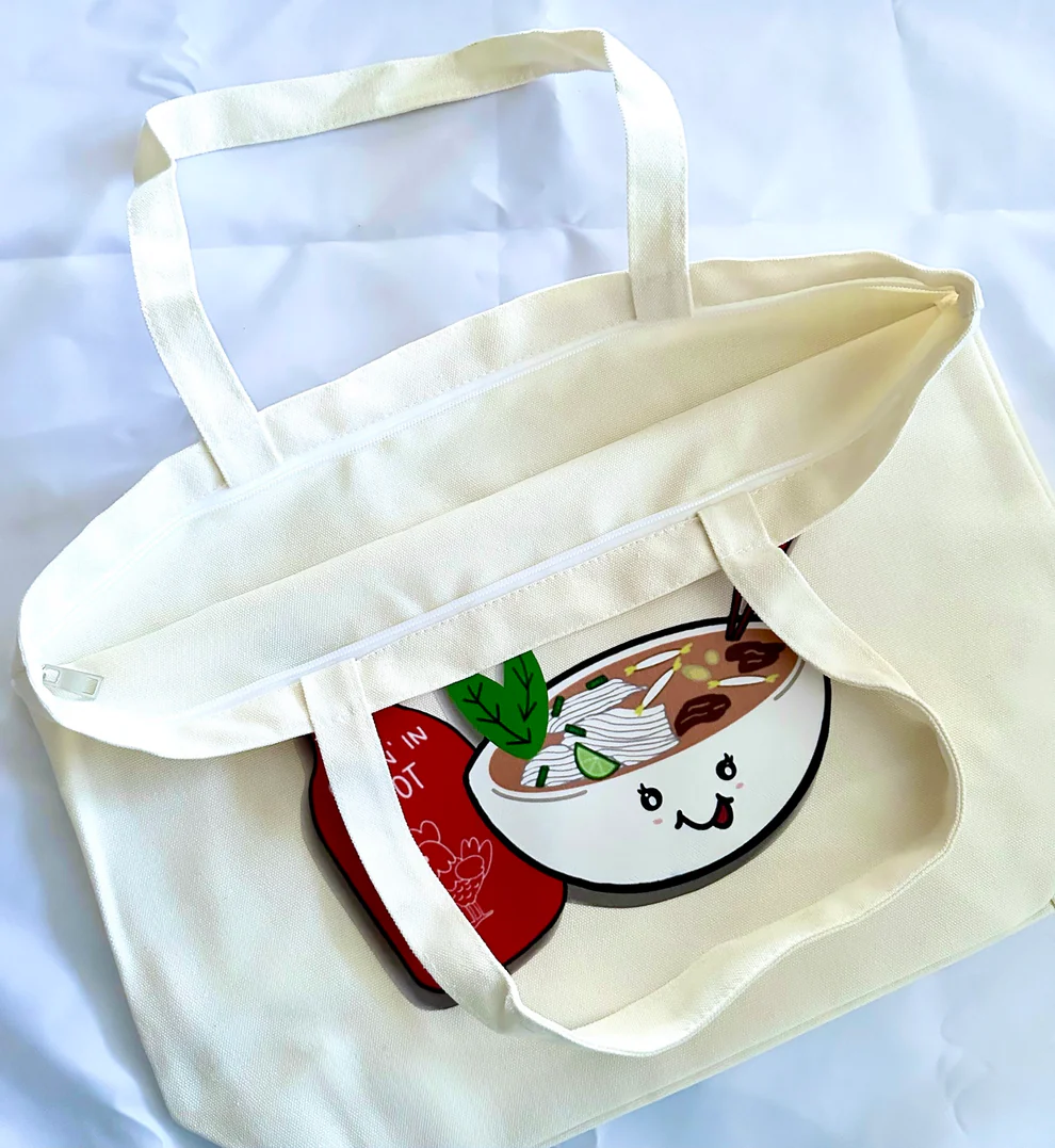 Pho and Sriracha Canvas Tote Bag - Image 2