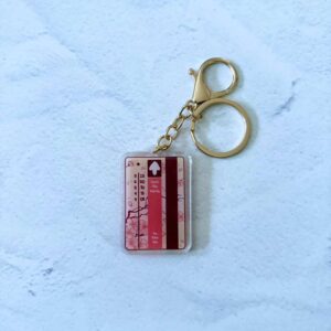 Cherry Blossom BART Ticket Epoxy Keychain