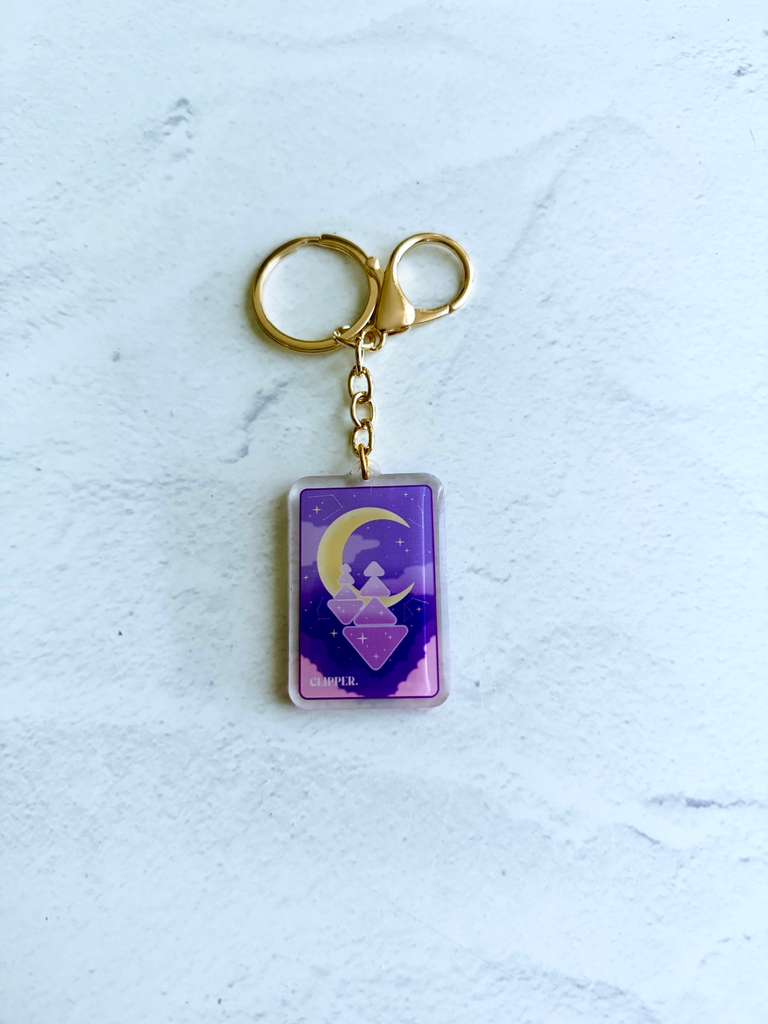 Celestial Clipper Card Epoxy Keychain