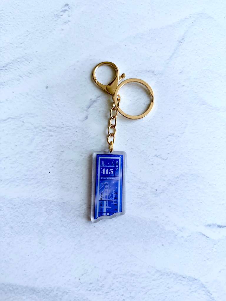 Celestial Muni Transfer Epoxy Keychain