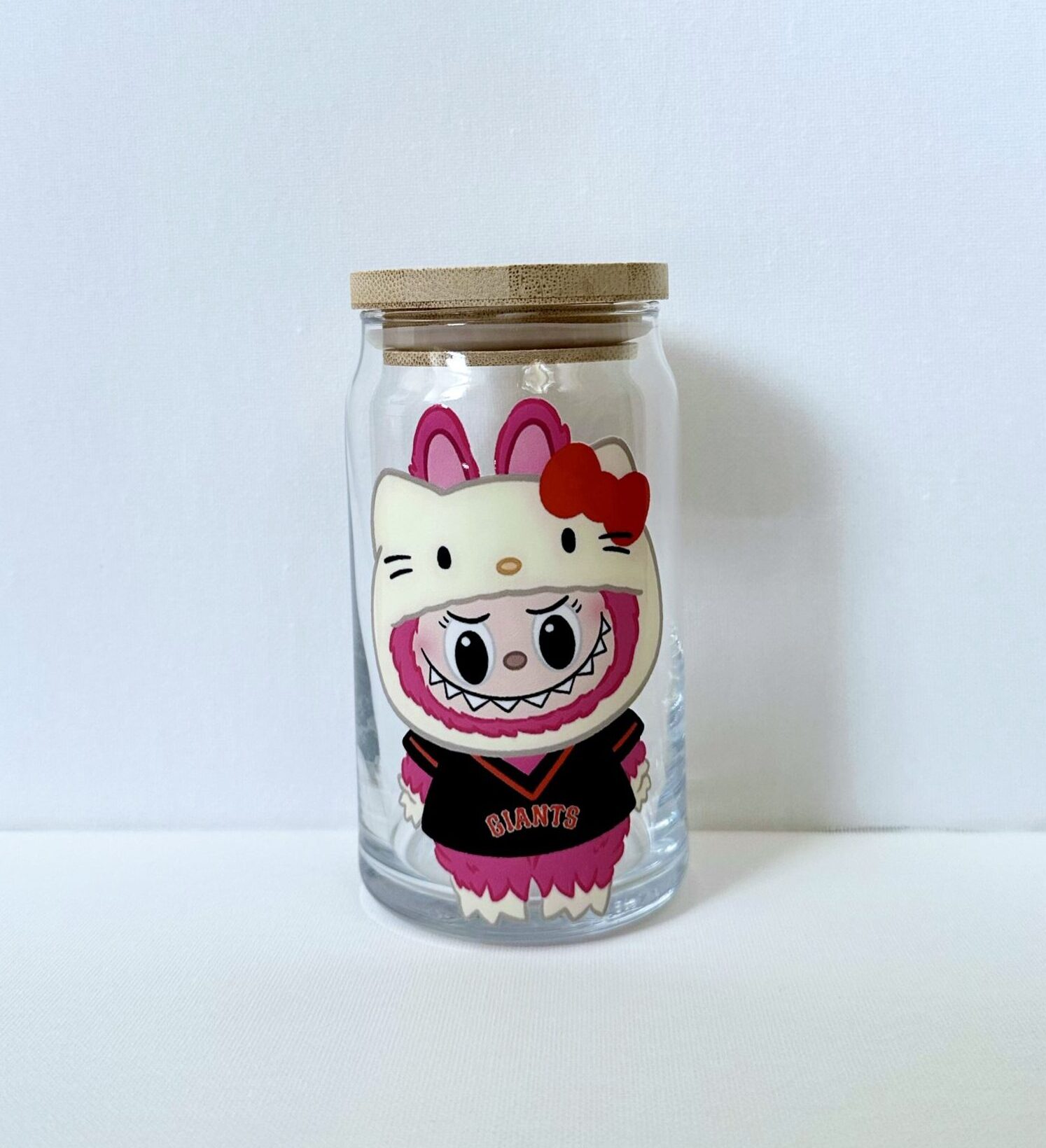 Pink Bubu Kitty San Francisco Giants Glass Tumbler 16oz.