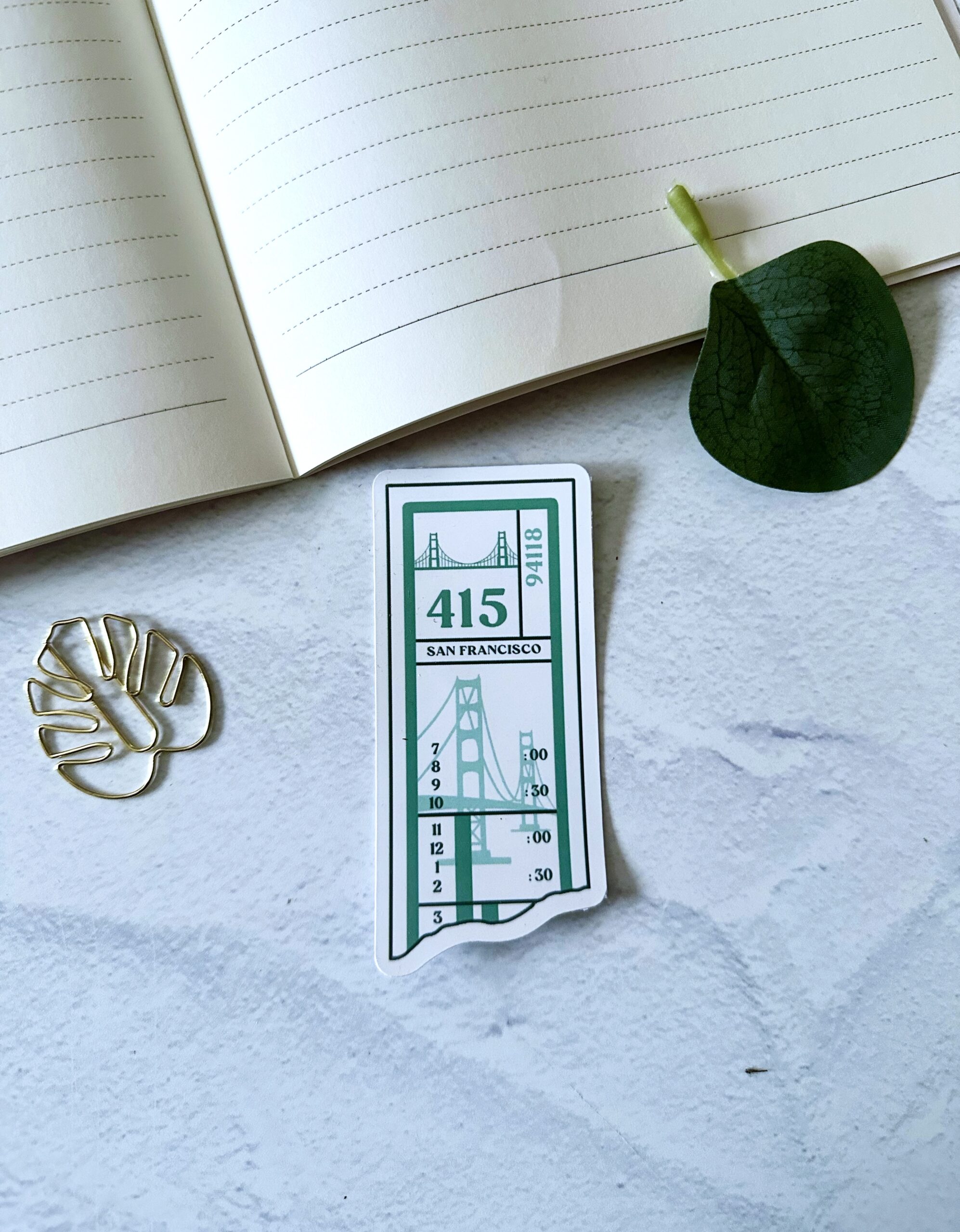 Teal Muni Transfer Die Cut Sticker