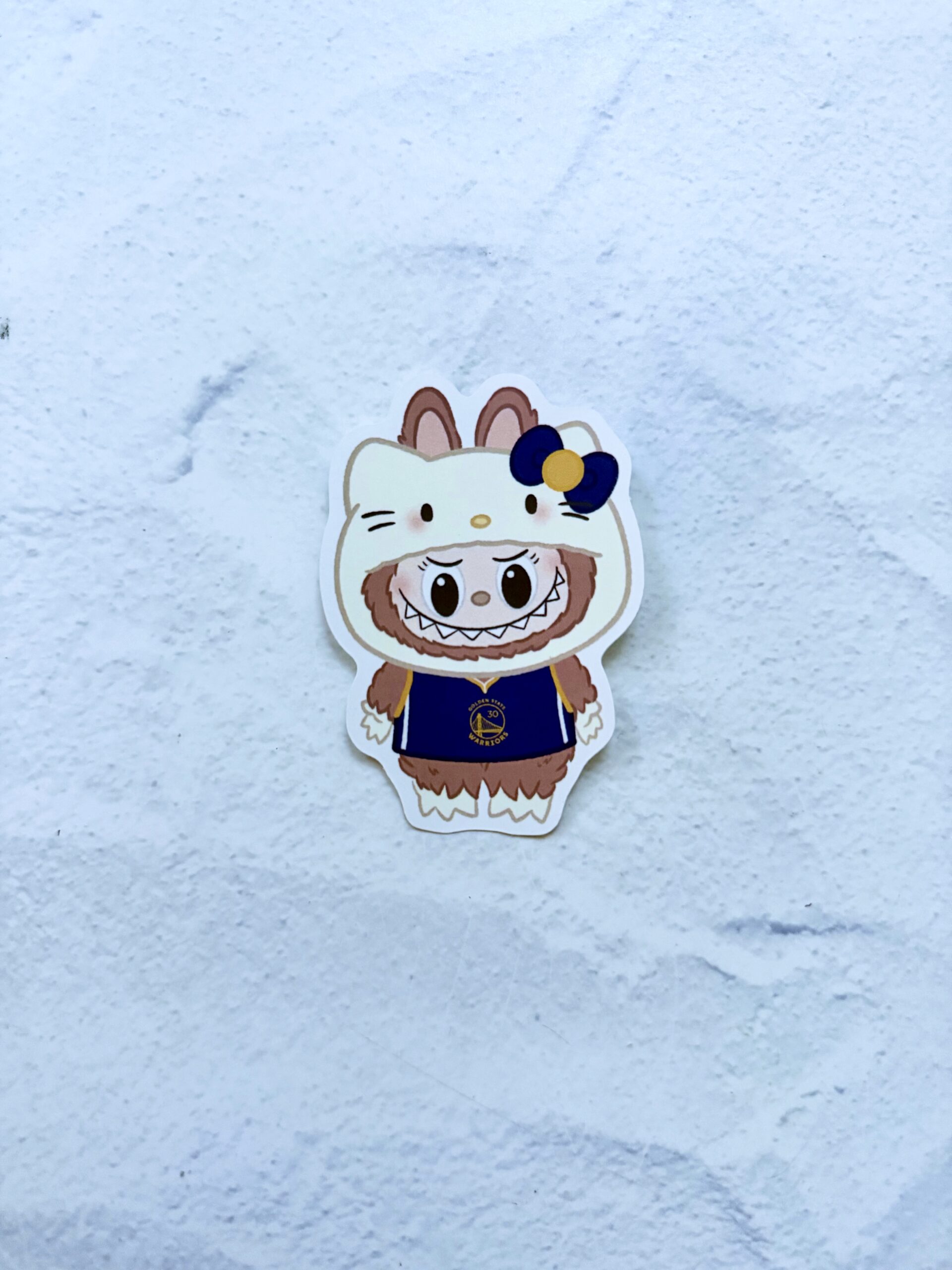 Brown Bu Bu Kitty GS Warriors Die Cut Sticker
