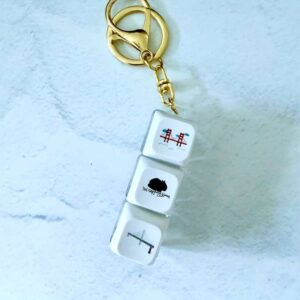 Bunny & Bay Area Bridges Keyboard Keychain